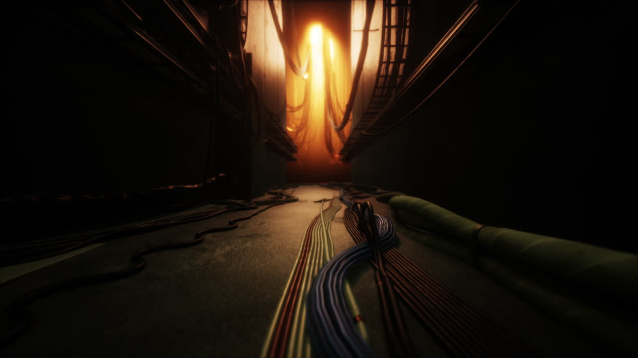 túnel subterráneo futurista oscuro