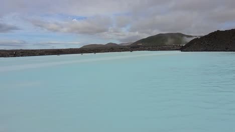 surroundings of the blue lagoon in iceland