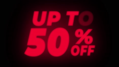 up to 50% off promotion