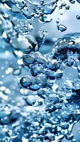 a heart is in the middle of a splash of water. the water is blue and the heart is white