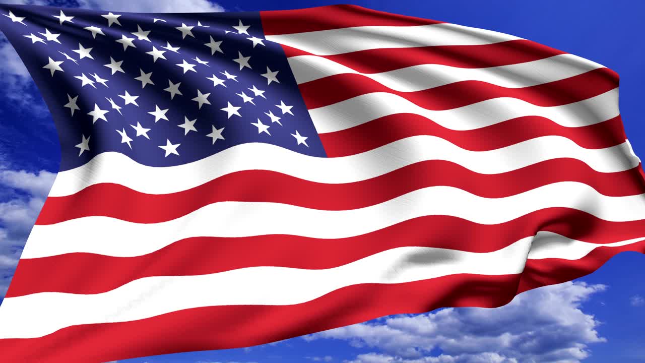 bandera de los estados unidos (en bucle, canal alfa)