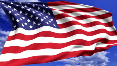 bandera de los estados unidos (en bucle, canal alfa)