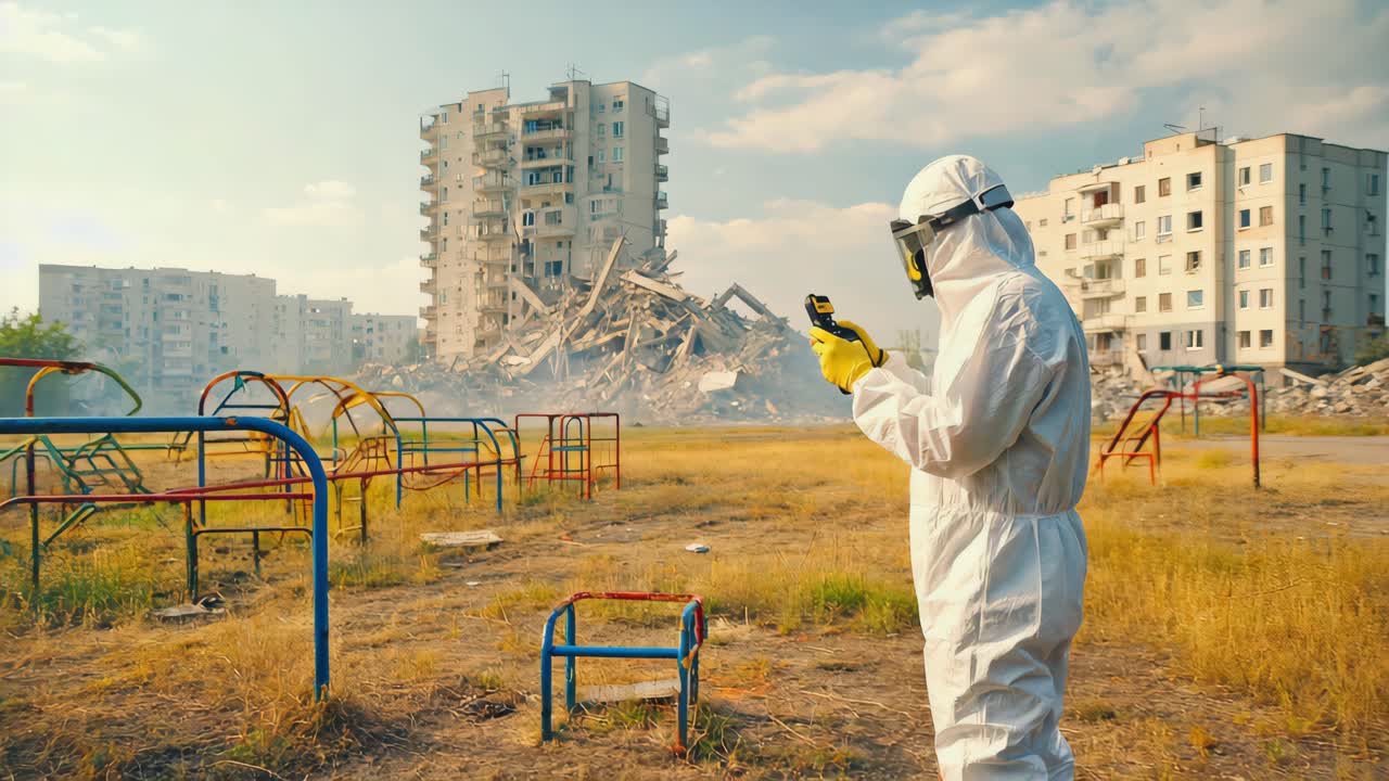Hazmat Suit in a Post-Apocalyptic Playground