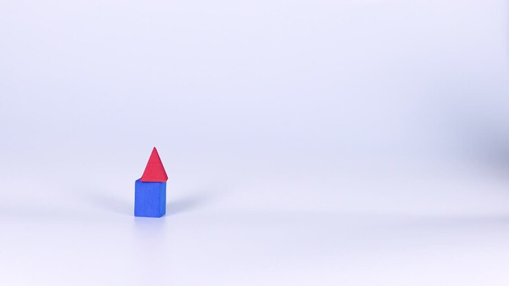 Hand moves and manipulates geometric shapes