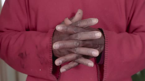 praying to god with hands together stock footage