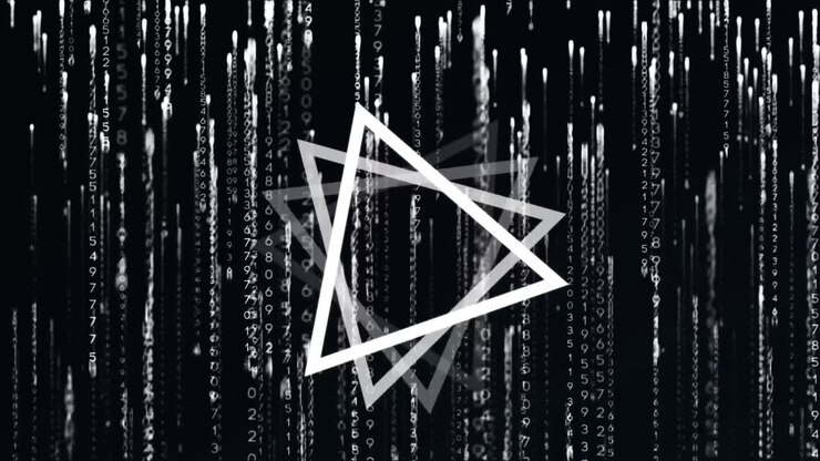 Animation of moving geometrical shapes over data processing