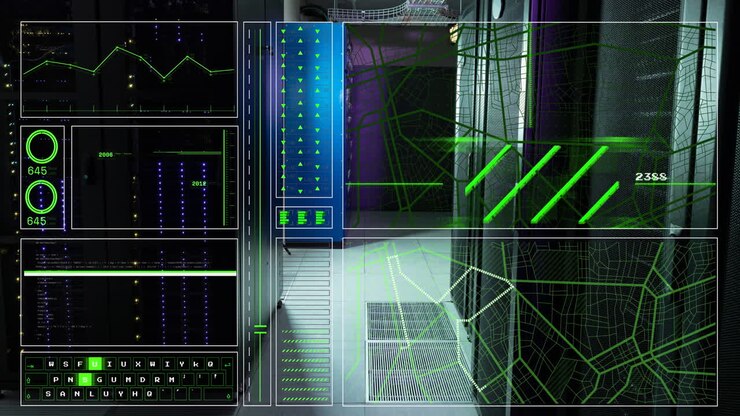 Animation of data processing over computer servers