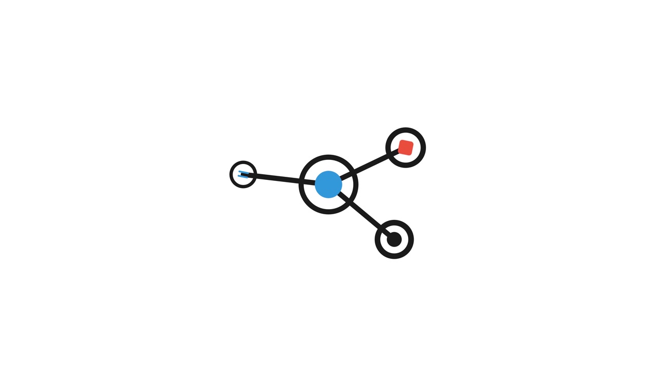 Animated Network Node Connection Graphic