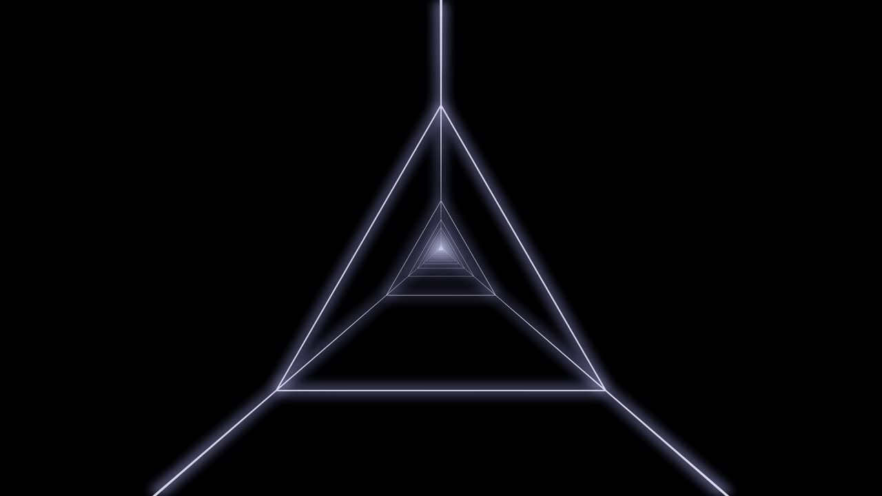 el fondo del túnel de triángulo de ondas sintéticas renderizado en 3d