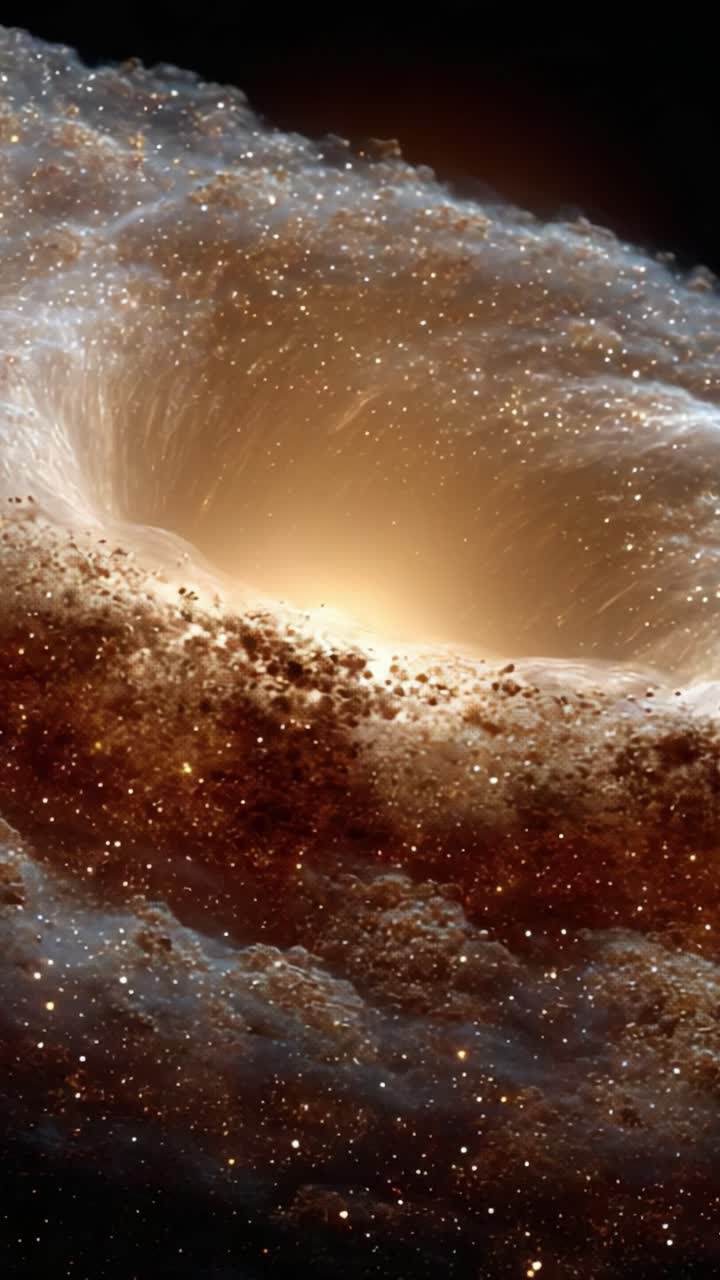 En stjerneeksplosion fanget: En galakses fødsel i fantastiske detaljer med en fascinerende fremvisning af kosmisk støv og lys, der stråler ud i hele universet