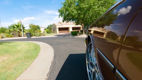 slow motion 4k camera attached to driving car