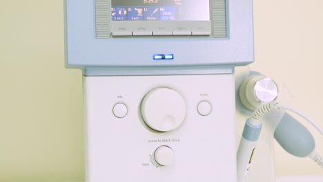 special medical equipment for ultrasound scan in modern clinic, closeup