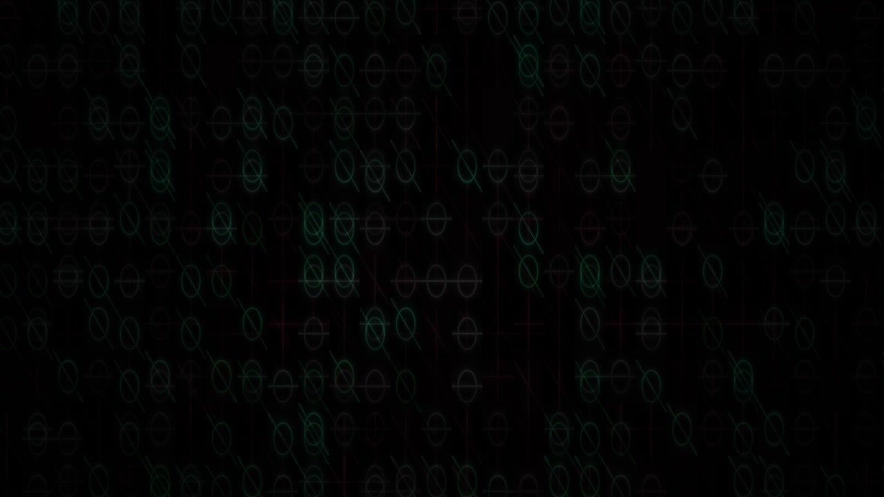 Animated Abstract Digital Pattern with Moving Geometric Shapes