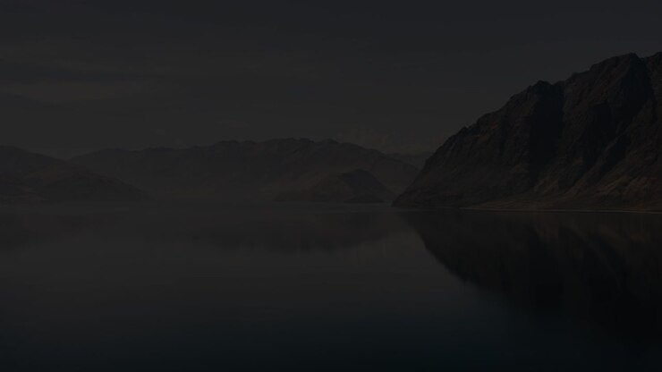 Dark Mountain Lake Landscape