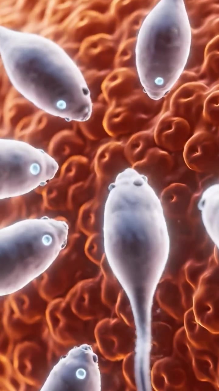 Intriguing Close-up of Cellular Interaction: A Journey Through Microscopic Life and Fertilization Dynamics at the Cellular Level Revealed