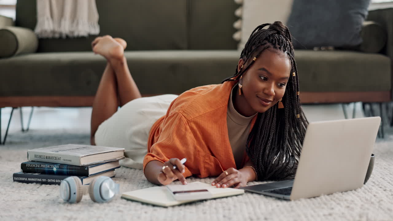 Black woman on floor, budget