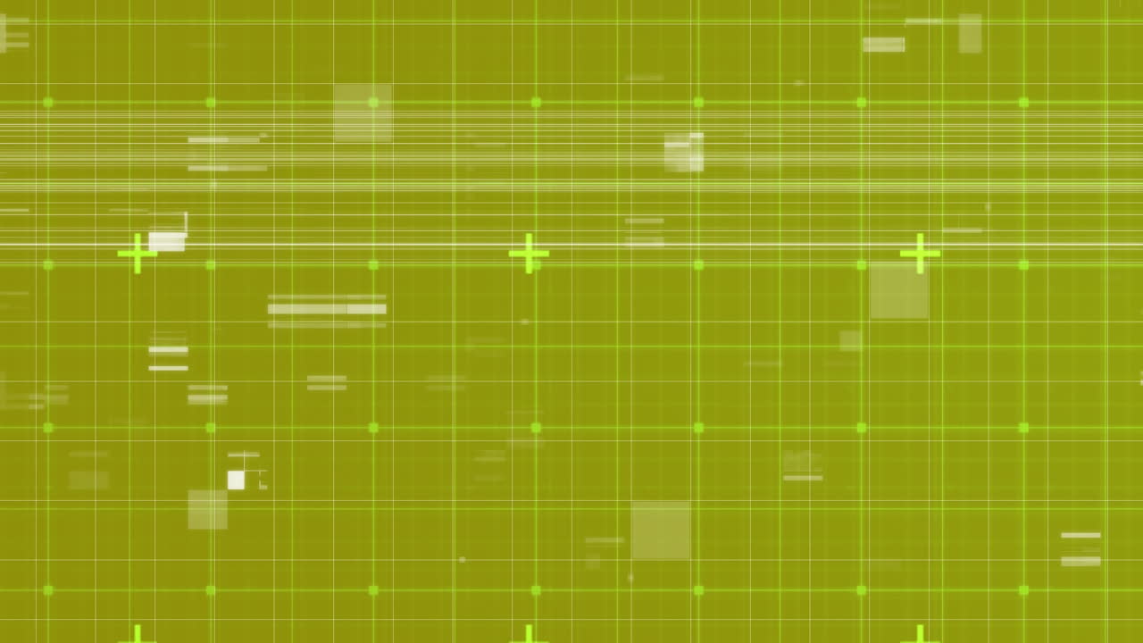 녹색 그리드 위에 마커를 가진 반 ⁇ 이는 사각형의 애니메이션