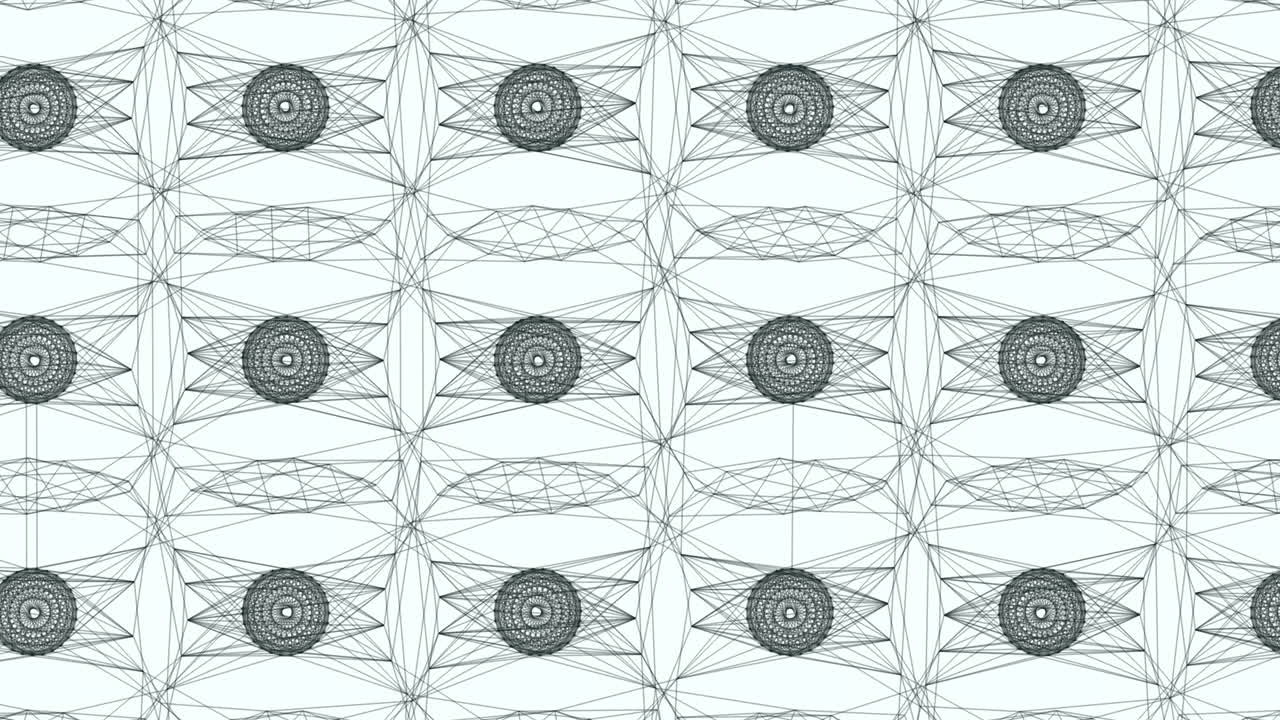 Captivating interconnected pattern of circles and squares