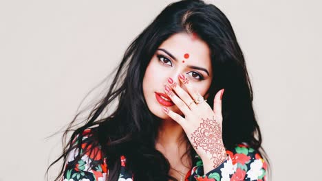 beautiful indian woman in traditional attire