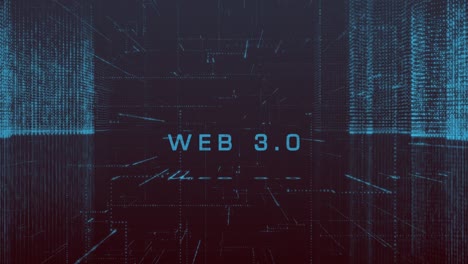 abstracto web digital 3.0 ciber ciudad fondo stock video usa, tecnología, elementos en bucle diseño de la ciudad partícula, abstracto, fondos web 3.0