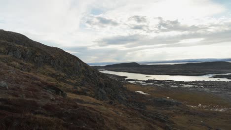 la tundra de las laderas junto al océano