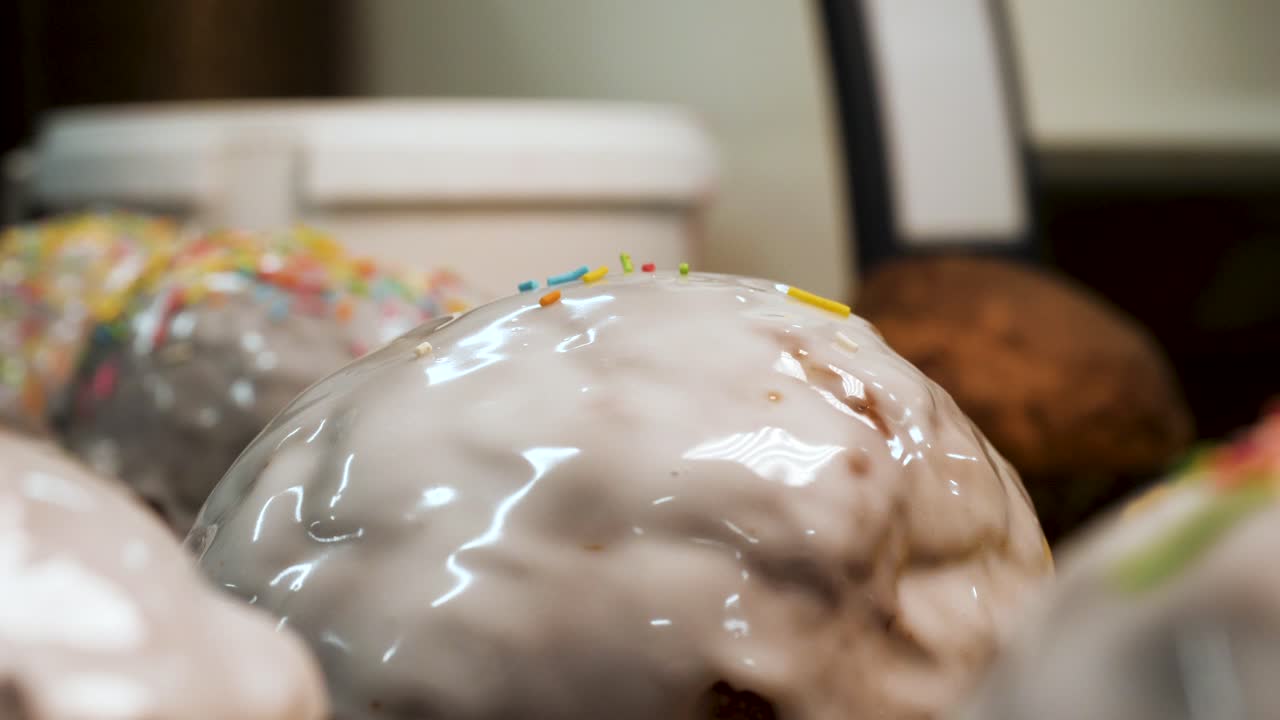 Glazed Easter Cakes with Sprinkles