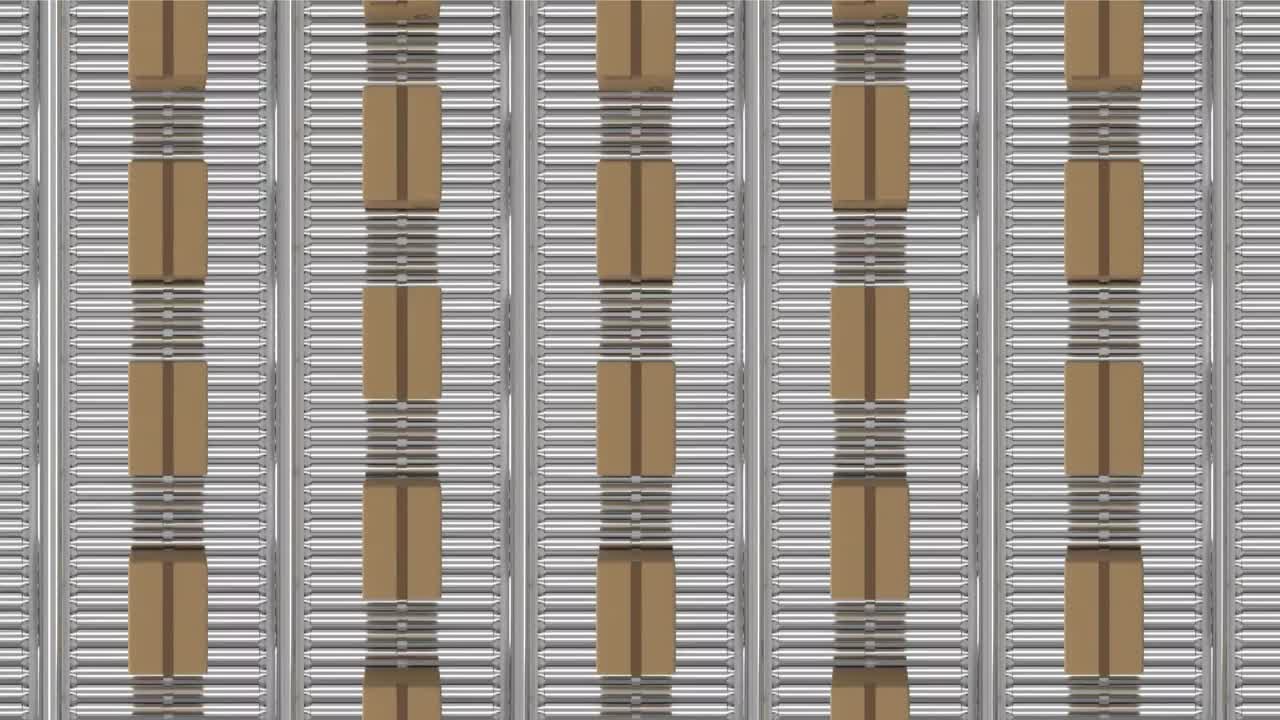 paquetes en cintas transportadoras