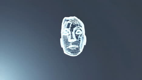 abstract digital human head grid concept