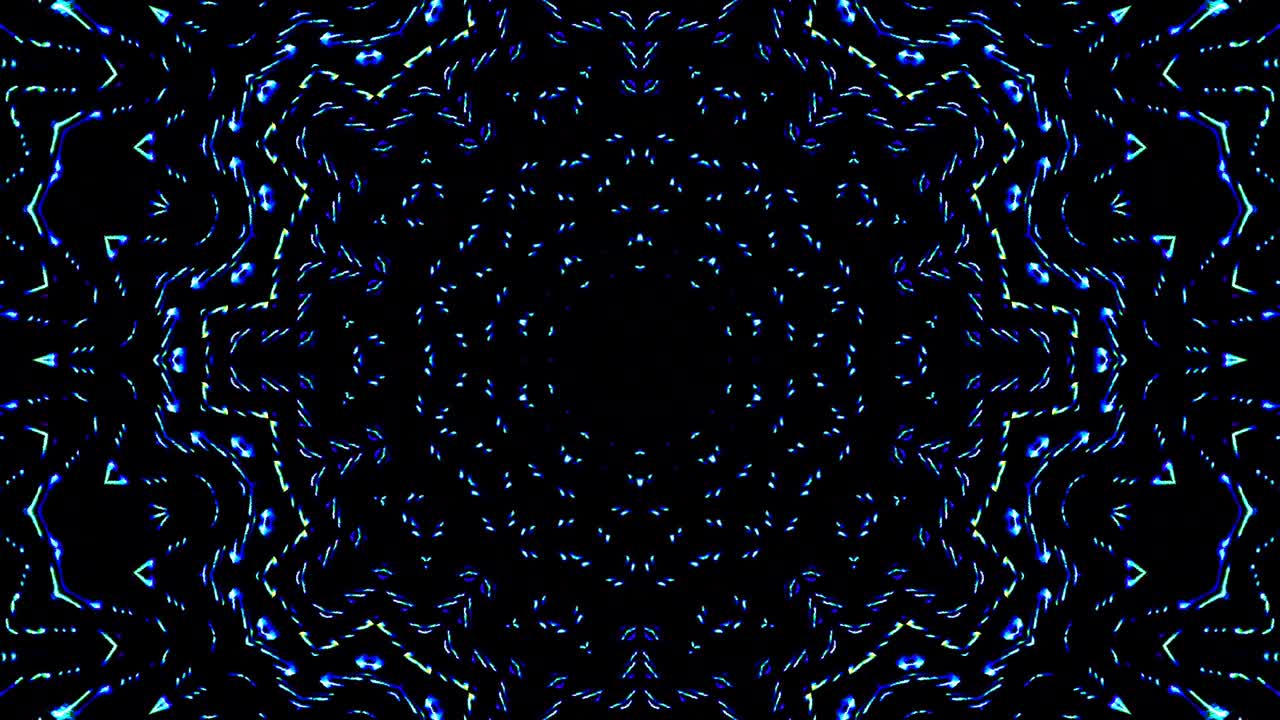 Beautiful abstract kaleidoscope that shines, a radiant light that regulates the subtle movements