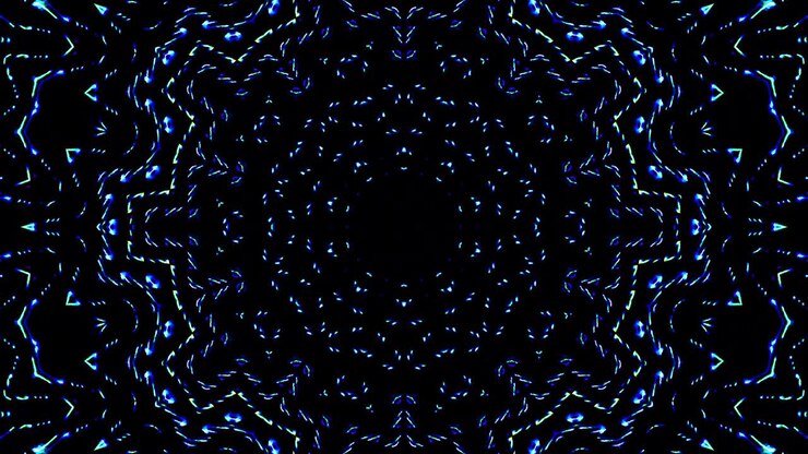 Beautiful abstract kaleidoscope that shines, a radiant light that regulates the subtle movements