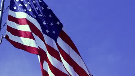 Tattered-USA-flag-flying-in-the-wind