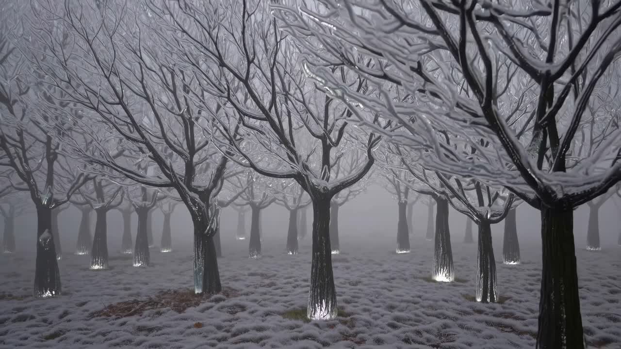 Icy Winter Forest