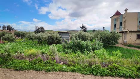 Ländliche-Landschaft-Marokkos-Außerhalb-Der-Stadt-Im-Nordafrikanischen-Teil-Des-Landes