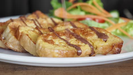 french toast with salad