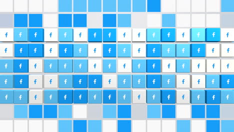 facebook icons pattern on network background