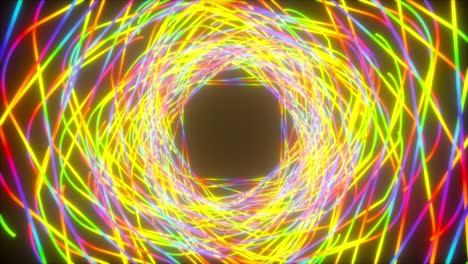 ネオンのランダムなスプライン 3d レンダリング
