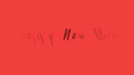 happy new year on red modern gradient