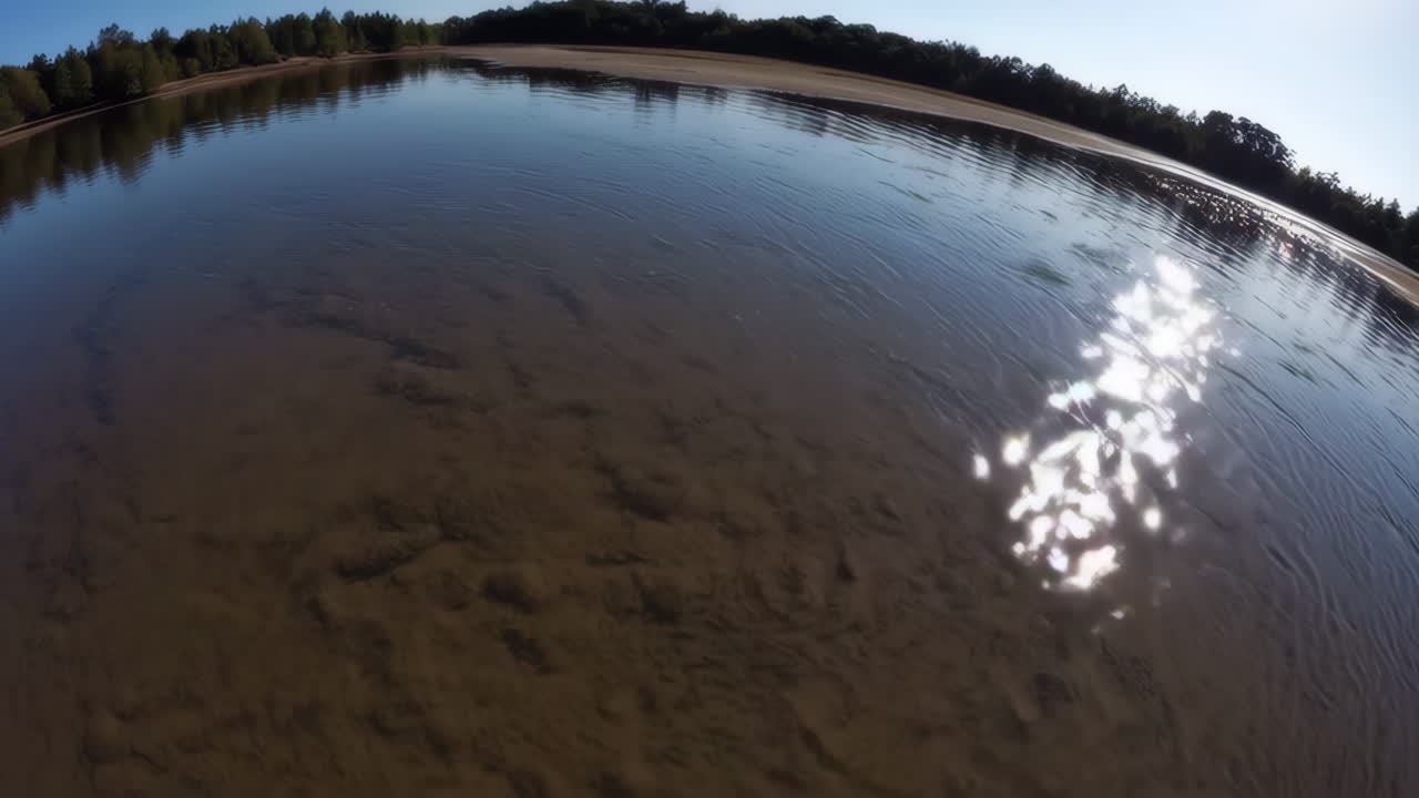 Riverbank Shallow Water with Reflections