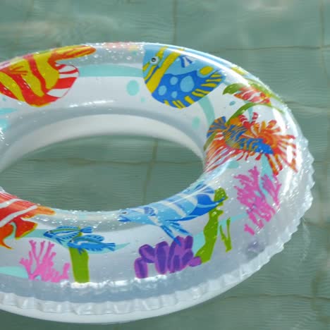 circle floating in the pool