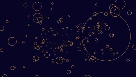 shiny metallic bubbles suspended in the air against a dark backdrop, arranged in a circular formation, reflecting light, creating a dynamic and fluid visual impact