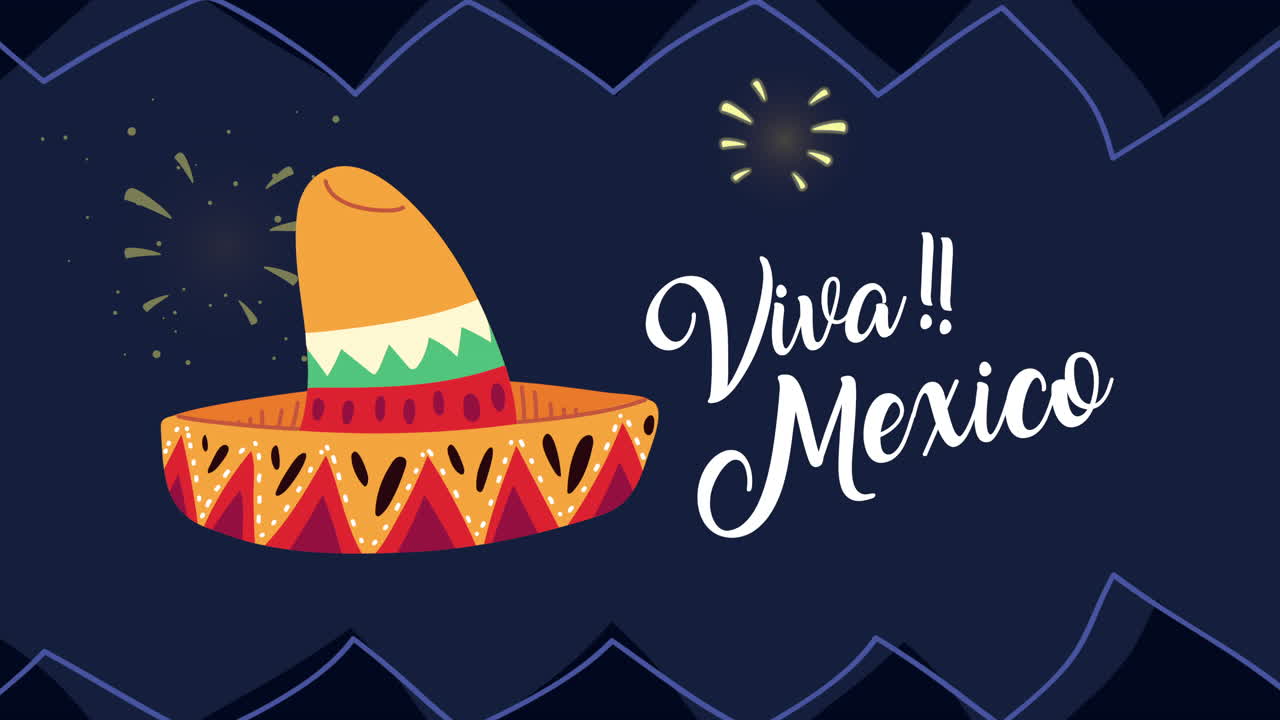 viva o méxico! ilustração de sombrero