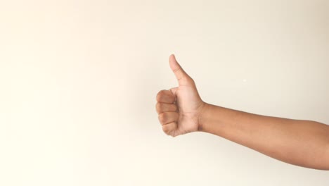 thumbs up gesture