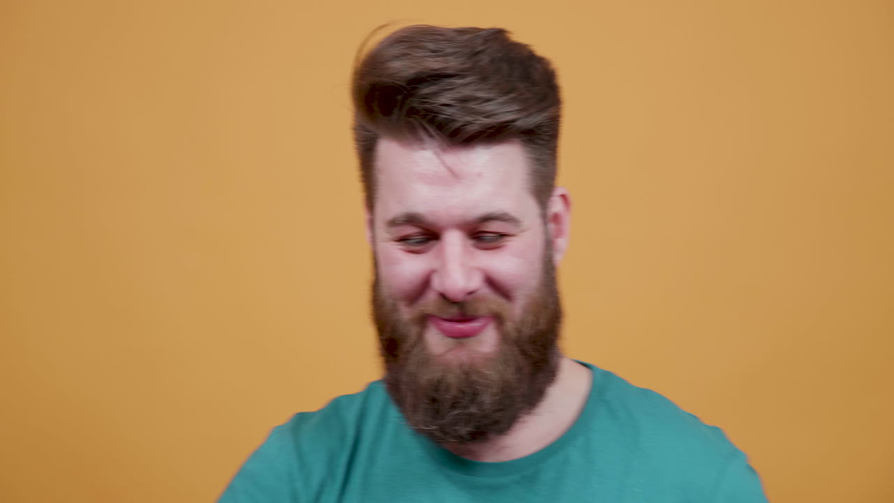 Man making funny faces