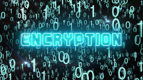 concepto de cifrado azulado con código digital