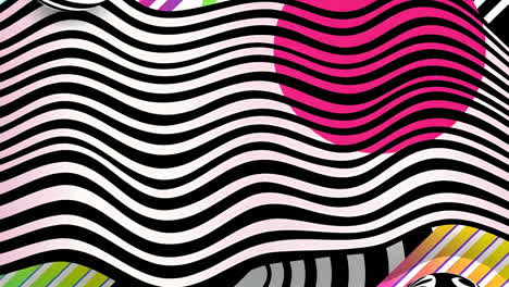 vibrant abstract wavy striped pattern with colorful flows