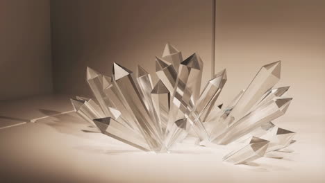 cluster of clear geometric crystals