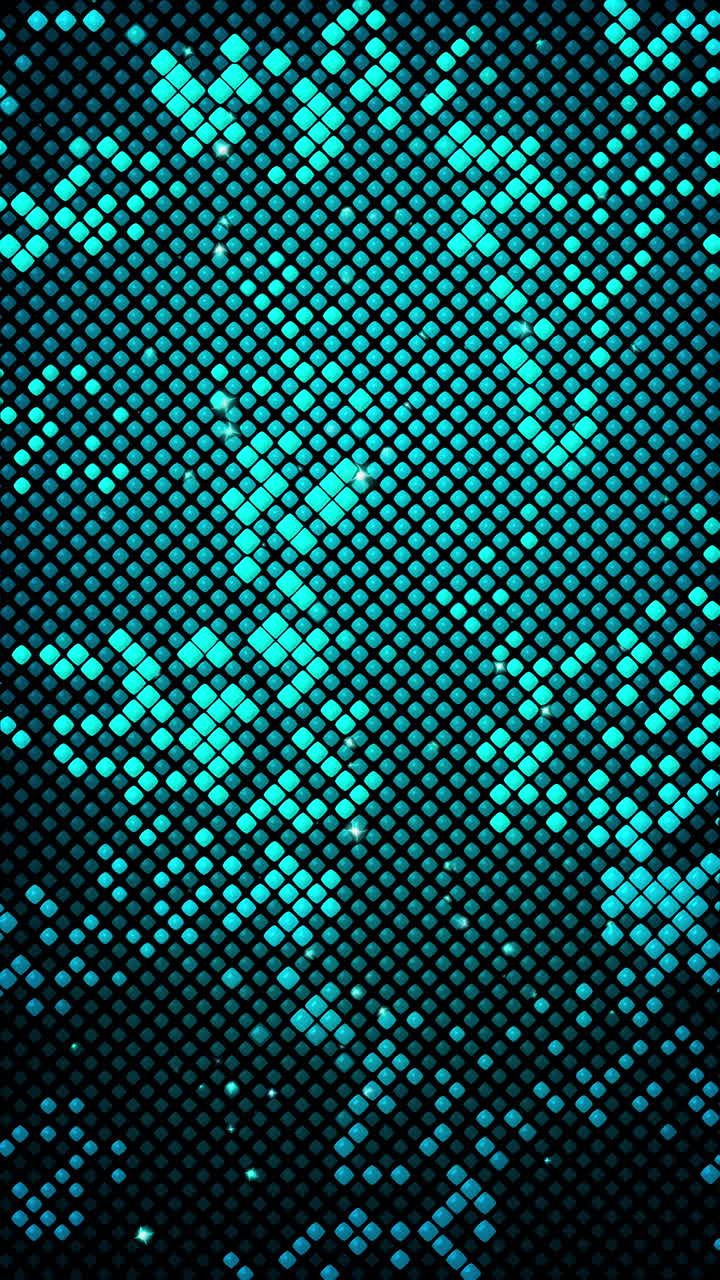 Digital technology background. Digital data square blue pattern pixel background. Loop animation. Vertical video.