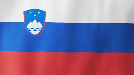 realistic slovenia flag waving in the wind. 4k animation.