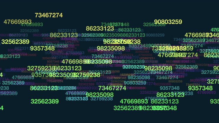Colorful grid of numbers forms complex pattern