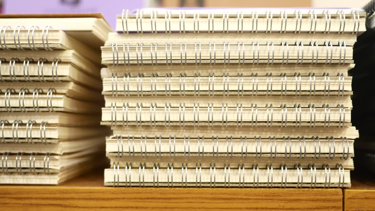 Stacked Spiral Notebooks